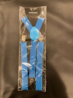 Bright Blue Adjustable Suspenders